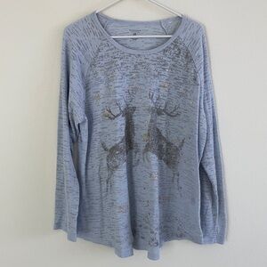 Sonoma Reindeer Waffle Knit Long Sleeve